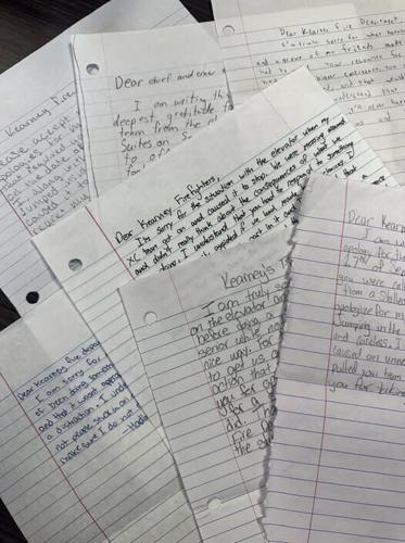 elevator rescue - p1 - thank you letters
