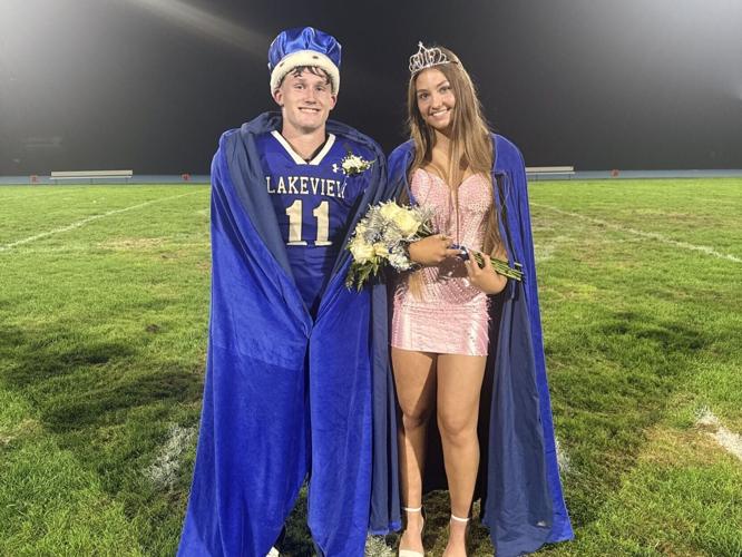 Lakeview homecoming king and queen Nash Henk and Calli Helms