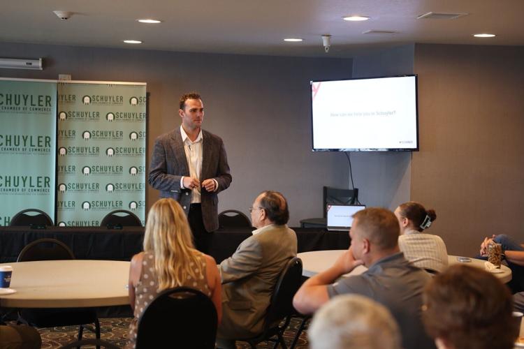 Hunter Traynor from NE state chamber in Schuyler