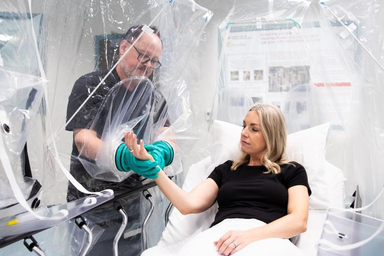 Carecubes' portable isolation unit