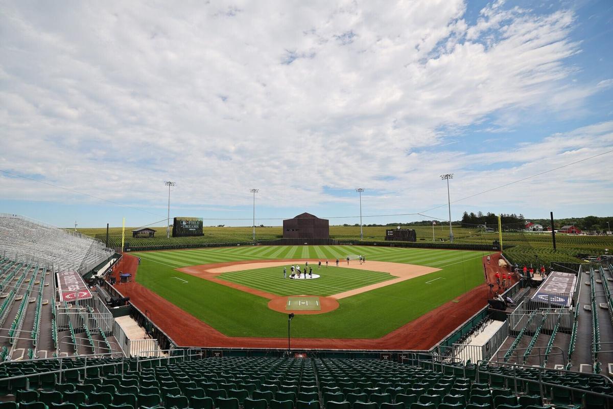 The Field of Dreams prior to the game between the Cincinnati Reds and the Chicago Cubs on Aug. 11, 2022, in Dyersville, Iowa.
