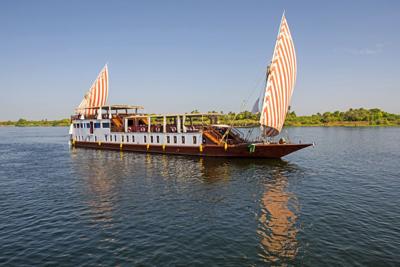 It accommodates just eight cabins as it moves between Luxor and Aswan along the Nile River.