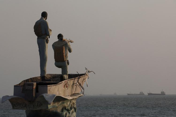 Vessels in the Strait of Hormuz near the beach of Bandar Abbas (copy)