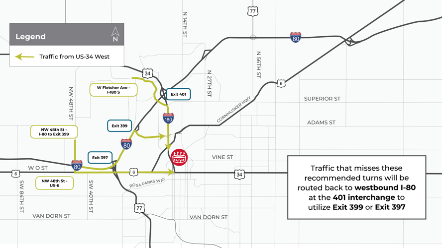 Husker game travel DOT maps