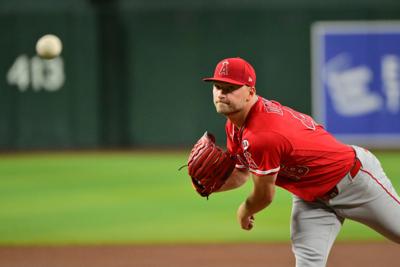 Los Angeles Angels pitcher Reid Detmers throws in the first inning against the Arizona Diamondbacks at Chase Field on June 16, 2026.