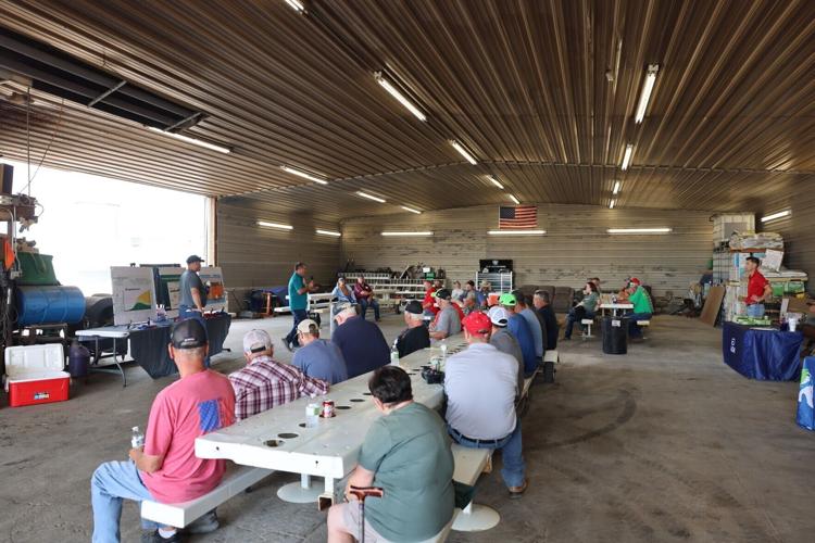 Farmers listening to Greg Keller