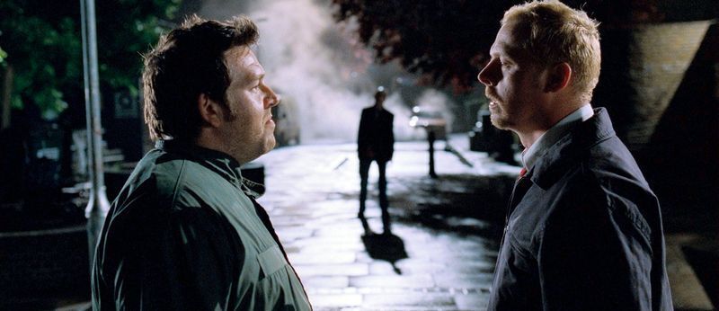 Nick Frost (left) and Simon Pegg are British buds facing a zombie apocalypse in "Shaun of the Dead."