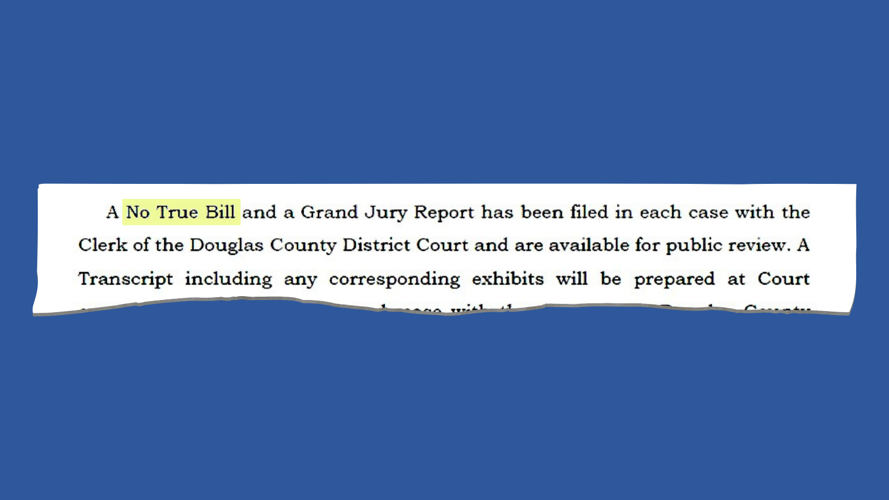 No True Bill with highlight