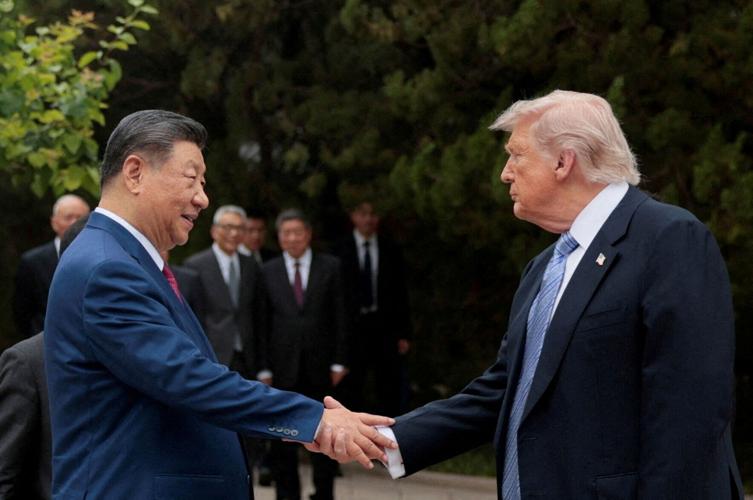 FILE PHOTO: U.S. President Trump visits China