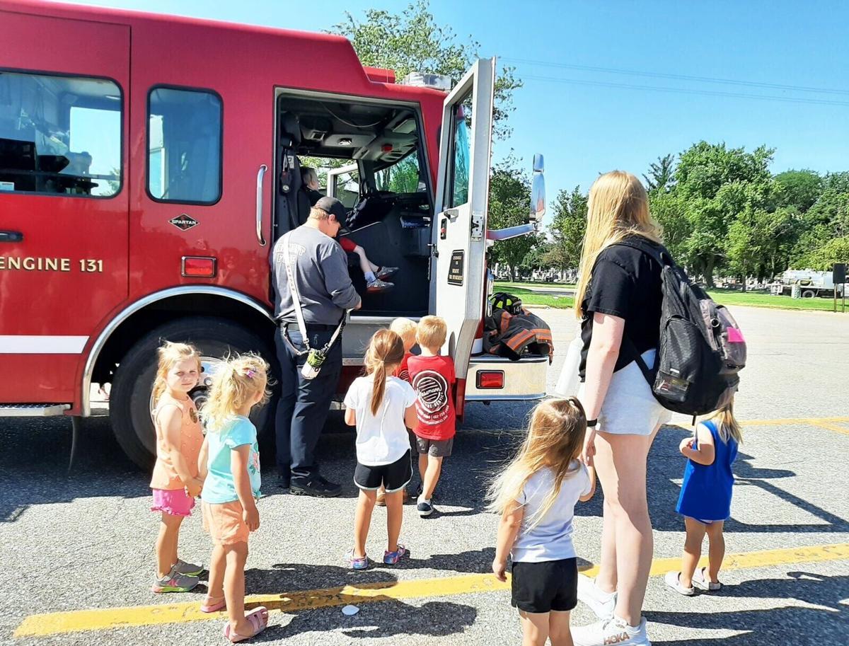 Waiting to see firetruck