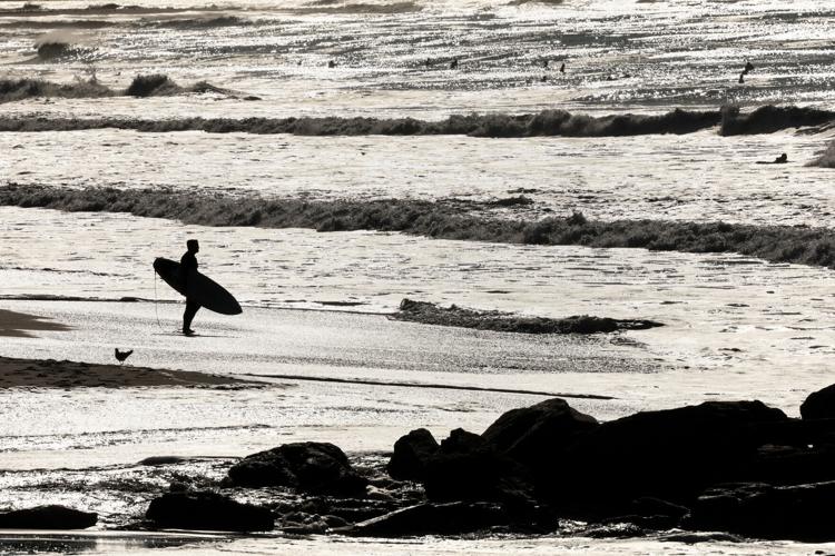 FILE PHOTO: Erin, the first hurricane of the 2025 Atlantic season, at Lido Beach, New York