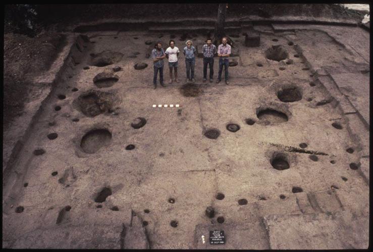 Lodge floor found near Gretna in 1984 shows how homes were constructed 800 years ago