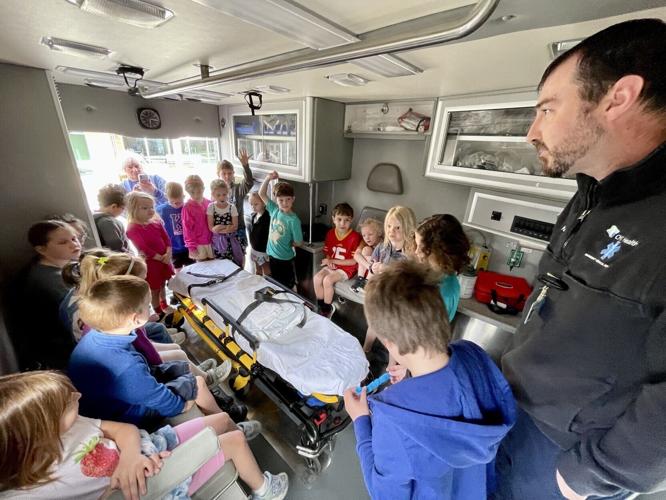 kindergarten visit - p6 - a peek inside an ambulance