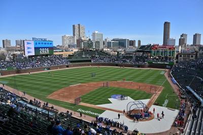 Mar 28, 2026; Chicago, Illinois, USA; A general view of the field prior to a game between the Washington Nationals and the Chicago Cubs at Wrigley Field. Mandatory Credit: Patrick Gorski-Imagn Images