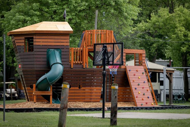 The Schultz family invested in a new playground set at the 10- Mile Lake Resort in Dalton, MN on Thursday, June 4, 2026.