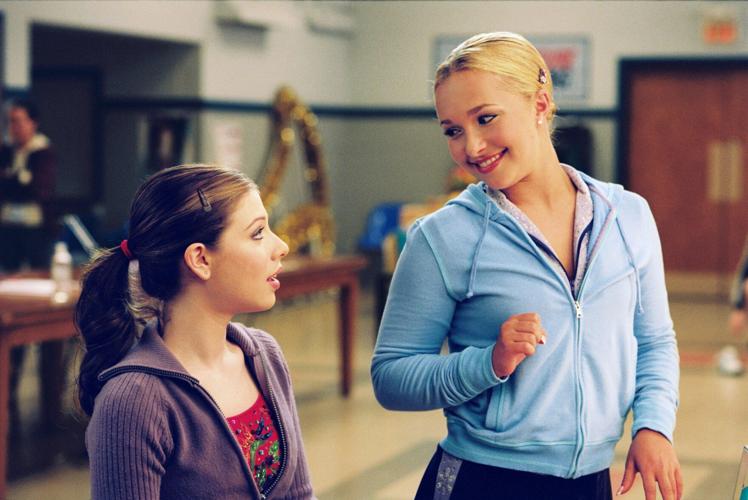 Michelle Trachtenberg, left, and Hayden Panettiere appear in a scene from "Ice Princess."