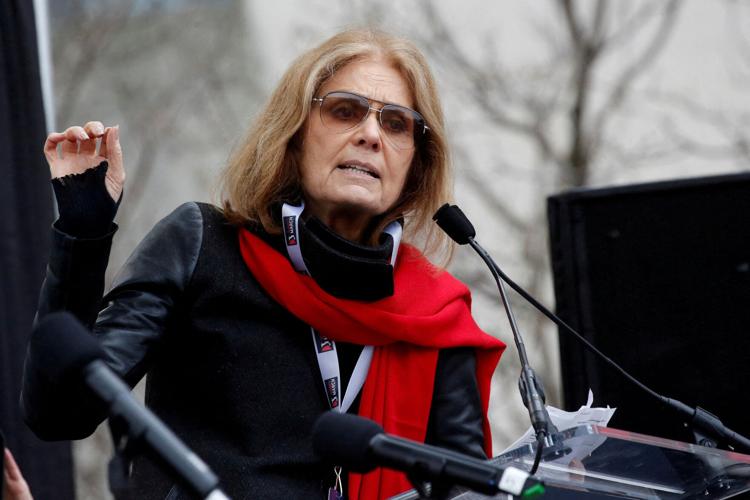 FILE PHOTO: Gloria Steinem speaks at a women's march in Washington