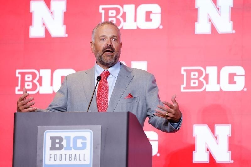 Jul 30, 2026; Chicago, IL, USA; Nebraska Football head coach Matt Rhule speaks during Big Ten Media Days at Hilton Chicago. Mandatory Credit: Kamil Krzaczynski-Imagn Images