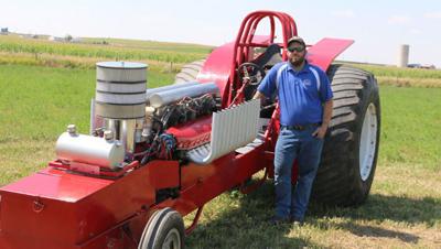Modified tractor gets new life with airplane engine