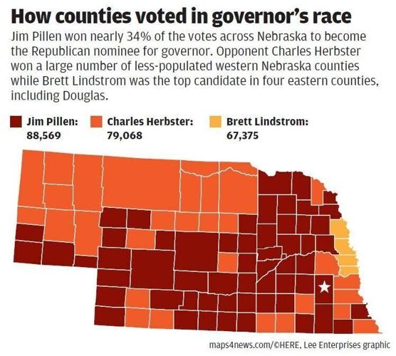 How counties voted in governor's race