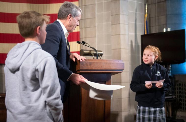 Jim Pillen office metal pig, 3.1