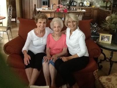 Theresa Martorana center Rosalie D'Orsaneo, left, Maria Felman