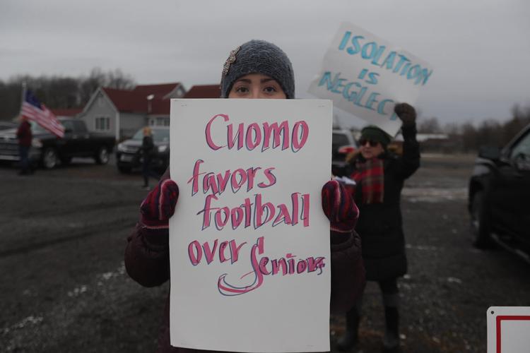 Protest over nursing home restrictions