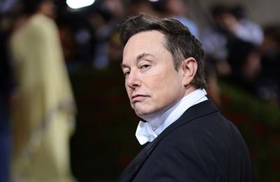 Elon Musk attends the Met Gala at The Metropolitan Museum of Art on May 2, 2022, in New York.