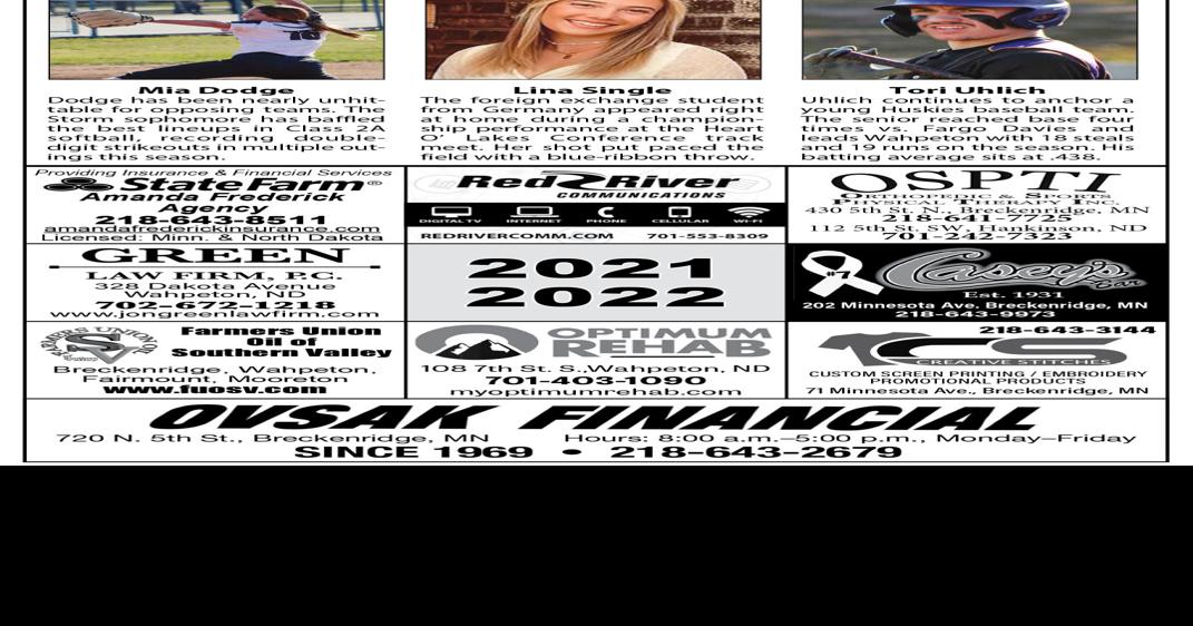 Athletes of the Week Dodge, Single and Uhlich Local Sports News