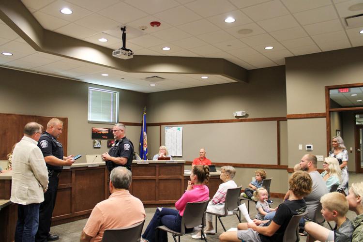 Breckenridge City Hall erupts in applause for retiring officer Local