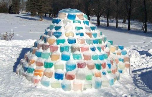 colored ice igloo