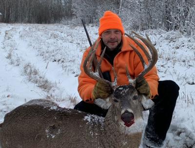 Mike Undem of Walker bagged this 12-point buck in a snowstorm on the morning of Nov. 12.