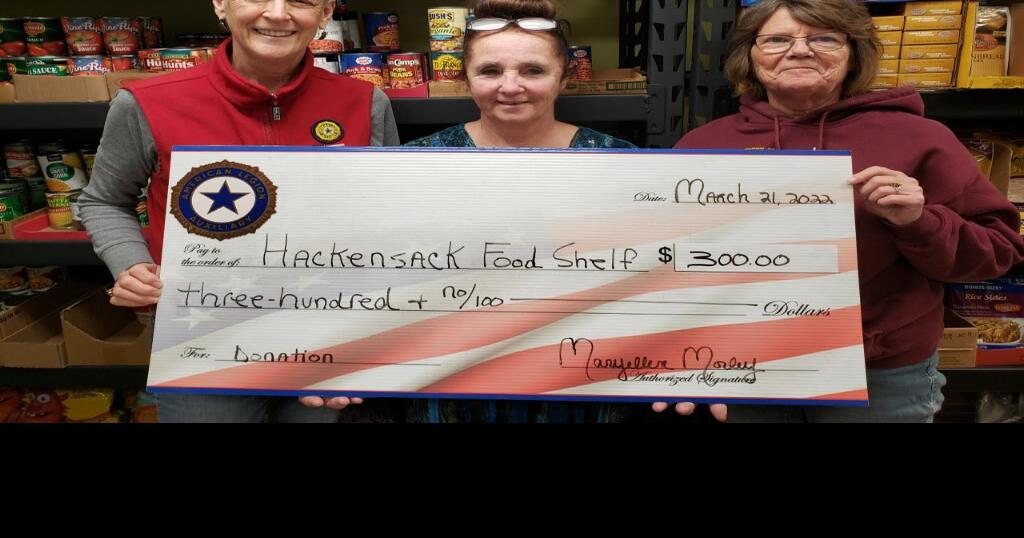 Hackensack American Legion Auxiliary Unit 202 presented a check for