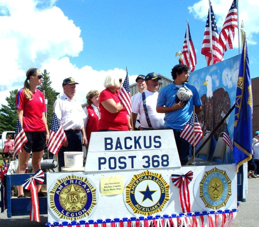 Area veterans units led the Corn Fest parade in Backus. News