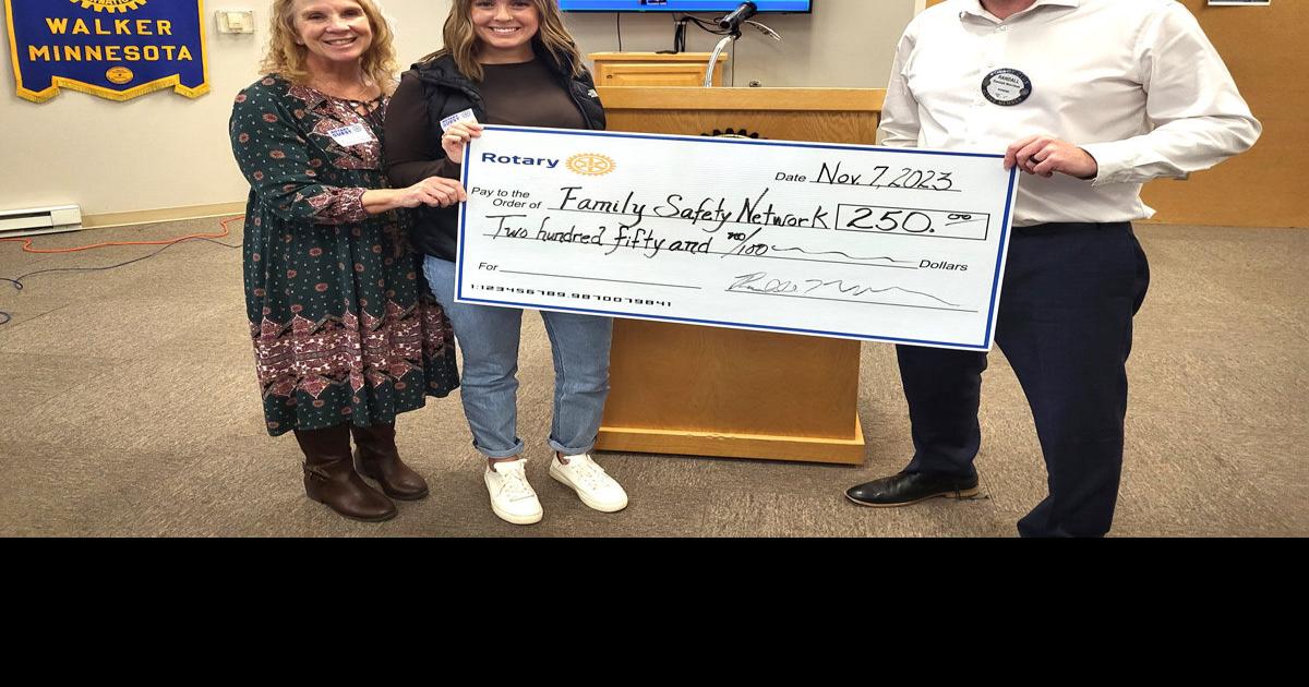 Walker Rotary donation to Family Safety Network News