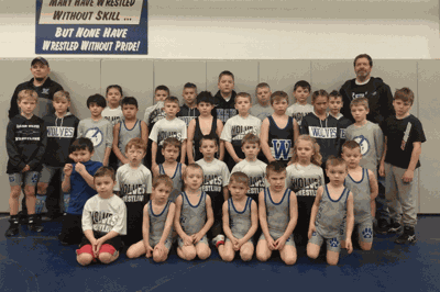 Pictured are 31 of the 34 Walker-Hackensack-Akeley-Nevis wrestlers who were on the mat Feb. 1 at the annual Walker Youth Wrestling Tournament.