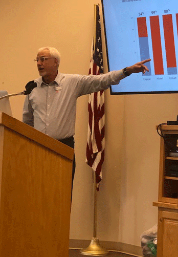 Walker Rotary recently invited a representative from Twin Metals Minnesota, Dave Ullrich, to clarify and bring us up to date on underground mining of copper, nickel and platinum in northern Minnesota.