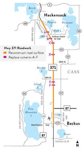 Hwy. 371 project under way, detour in place after Labor Day | News ...