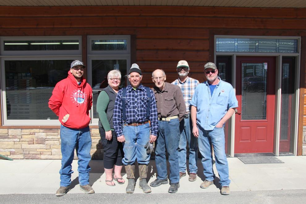 The Leech Lake Lumber staff includes (from left) Trey Kelley, Kim