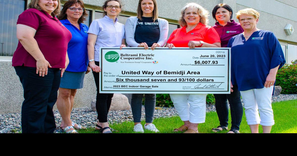 Beltrami Electric Indoor garage sales raises $6,007 for United Way of