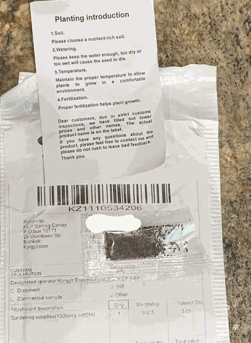 Mystery seed packets should be reported to the Minnesota ...