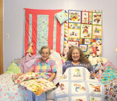 Walker resident Meryle O'Connor, 93, and her daughter Janet O'Connor Anderson of Maple Grove, donated 15 children's quilts to the Akeley Regional Community Shelter.