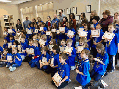 The Walker Rotary wrapped up the "Climb to the Top" Reading challenge last week as the second-grade classes attended a Rotary meeting.