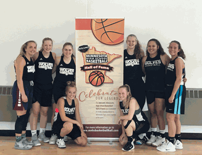 Pictured are (kneeling from left) Emma Deegan, Ally Sea, (standing), Macy Flatness, Kali Oelschlager, Bri Raddatz, Megan Benjamin, Justine Day and Brittney Wolter.