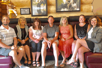 Pictured are (from left) Jerecho Worth, VP Education; Kristin Holly, VP Public Relations; Patty Nadeau, secretary; Chad Nelson, sergeant at arms; Jennifer Strickland, treasurer; Becky Toso, president; and Amy Efta, VP Membership.