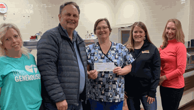 Pictured are (from left) Tammy Hamilton, Robb Olsen, Deb Hazelton, Megan Morris and Stacey Lathrop.