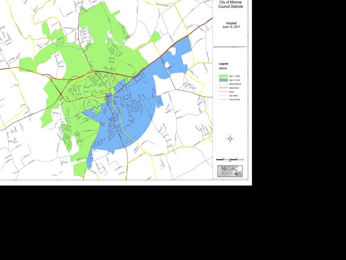 Monroe City Council Districts 78