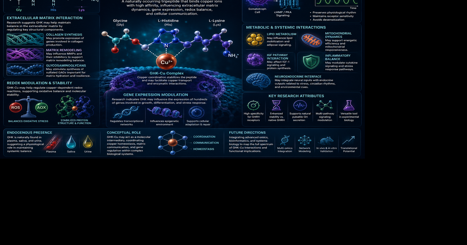 GHK-Cu: Molecular Signaling, Matrix Dialogue, and Emerging Research