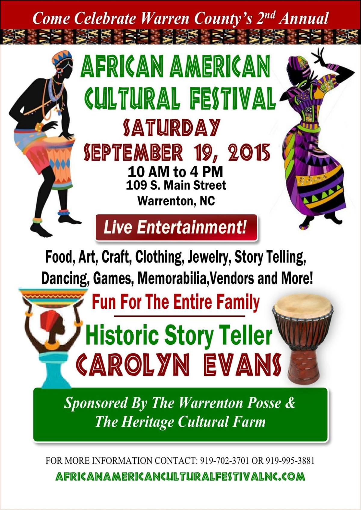AfricanAmerican Cultural Festival Saturday flier