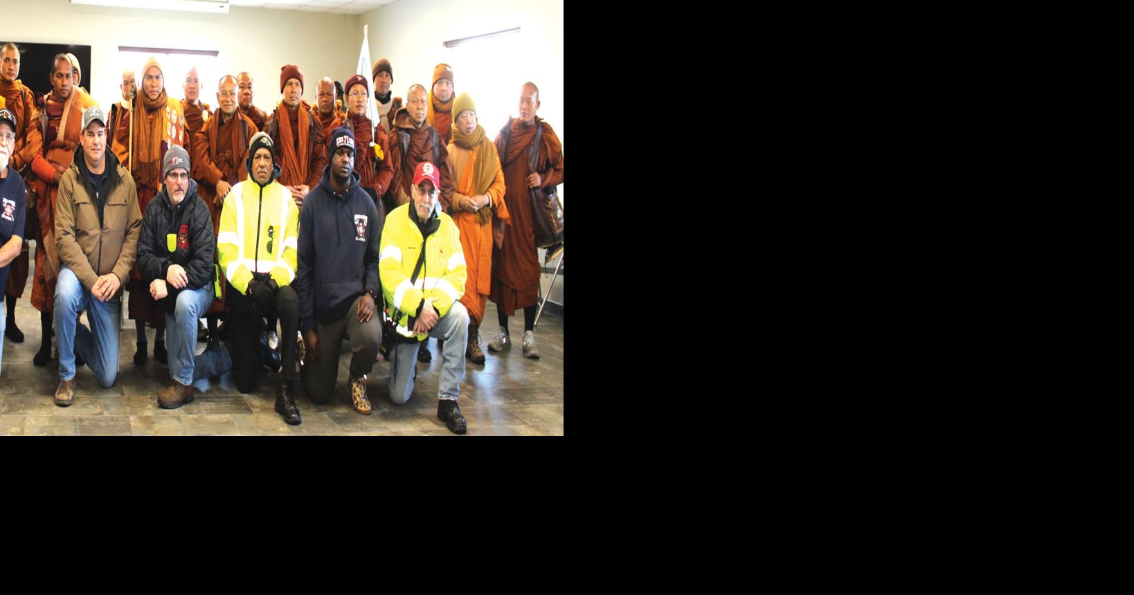 Buddhist monks journey through Warren County during Walk for Peace
